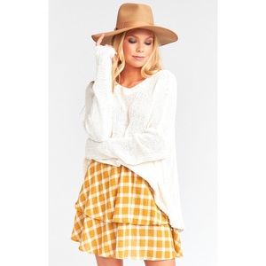 Show Me Your Mumu Aiden Skirt-Check Me Gold